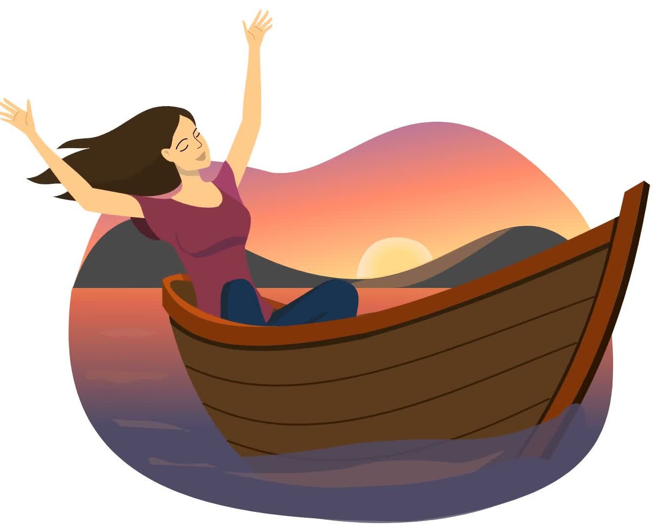 Girl Sailing Boat