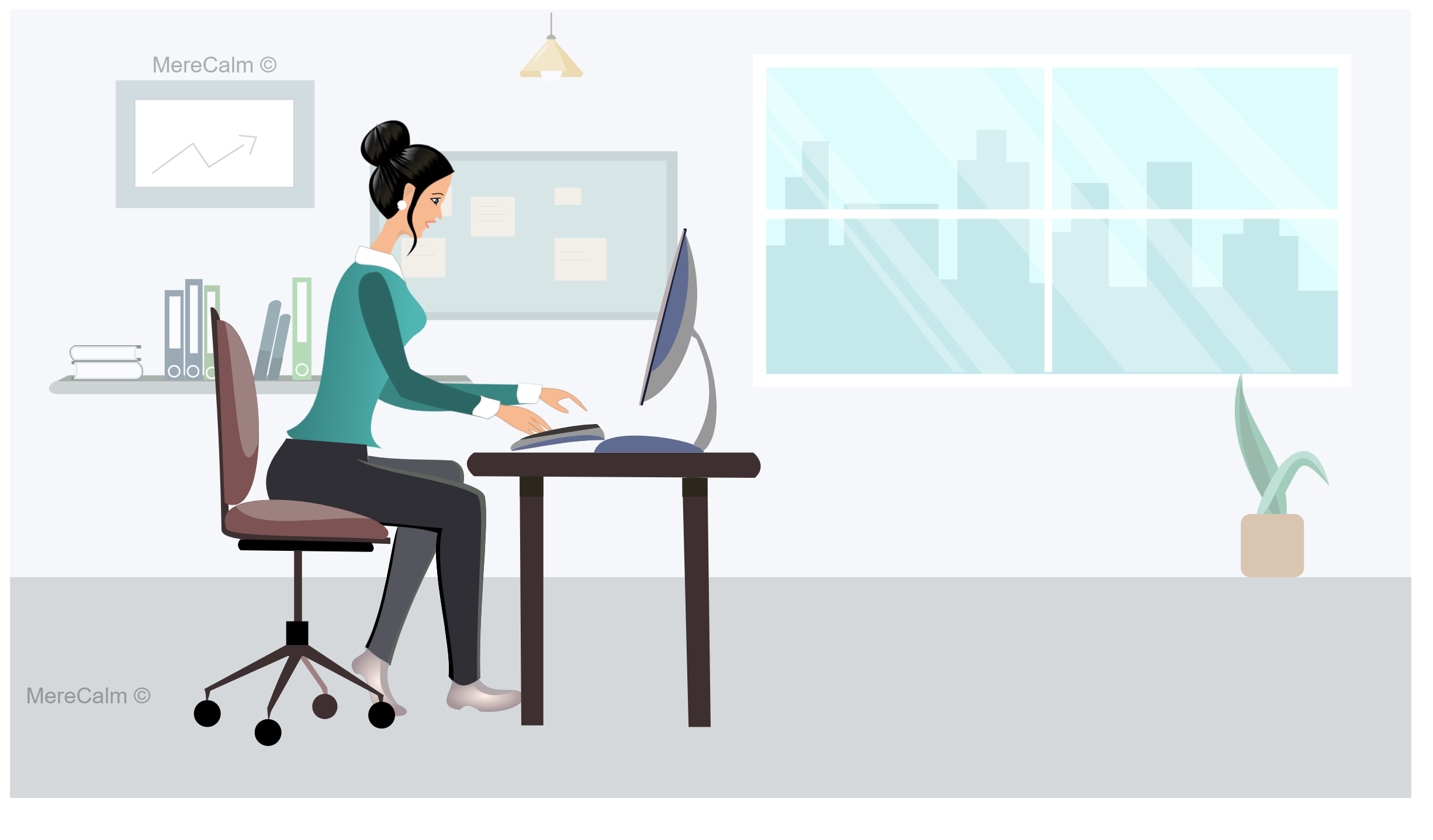 Woman working in the office